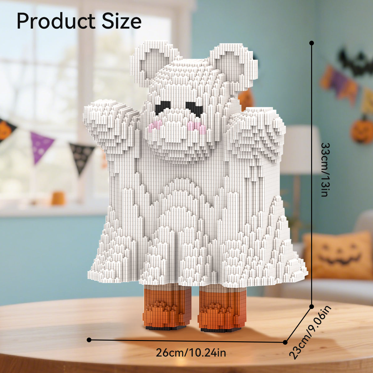 DAHONPA Halloween Ghost Bear Building Block Set, 2715 Pieces Micro Brick, Halloween Decoration Present, Creative Gift for Adults and Kids