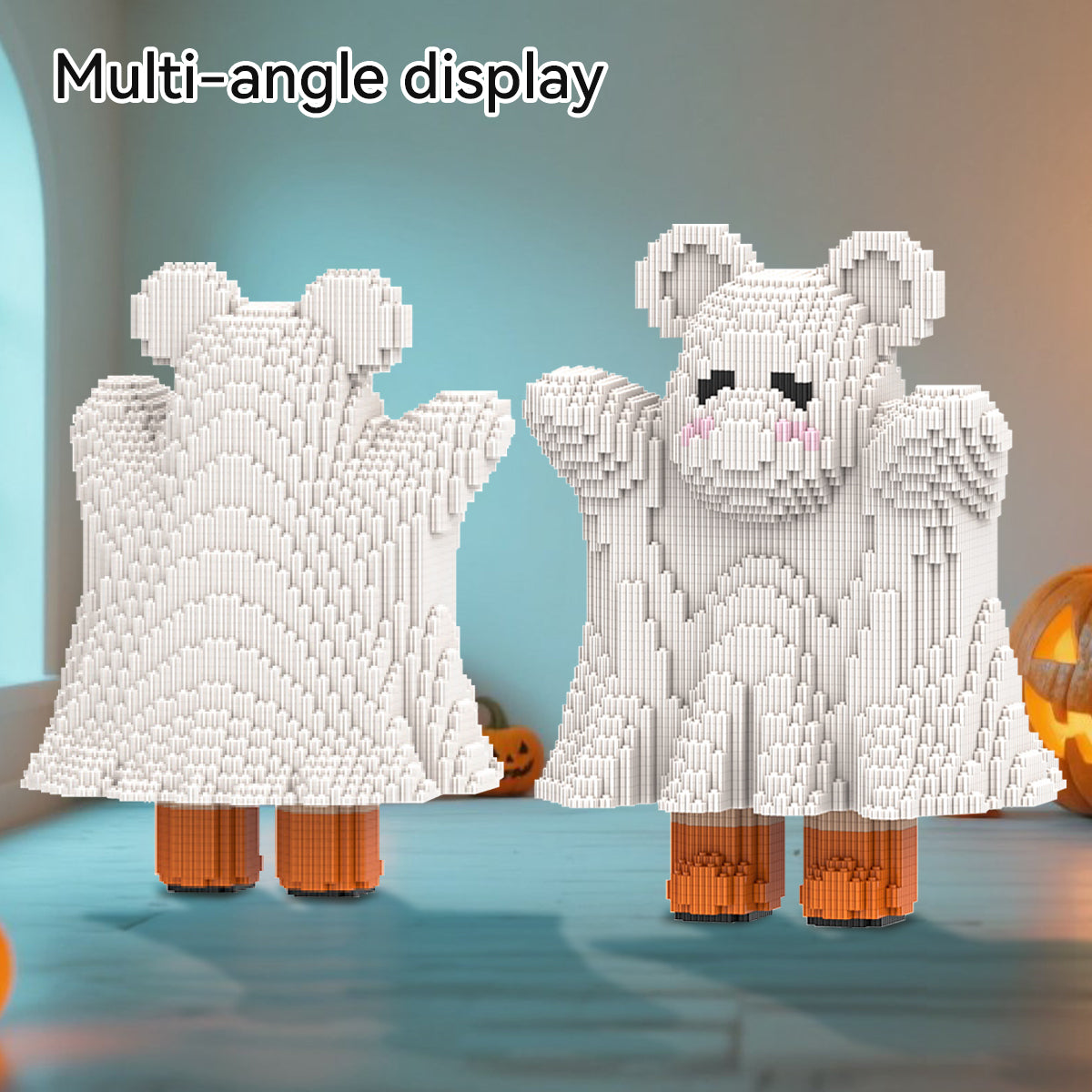 DAHONPA Halloween Ghost Bear Building Block Set, 2715 Pieces Micro Brick, Halloween Decoration Present, Creative Gift for Adults and Kids