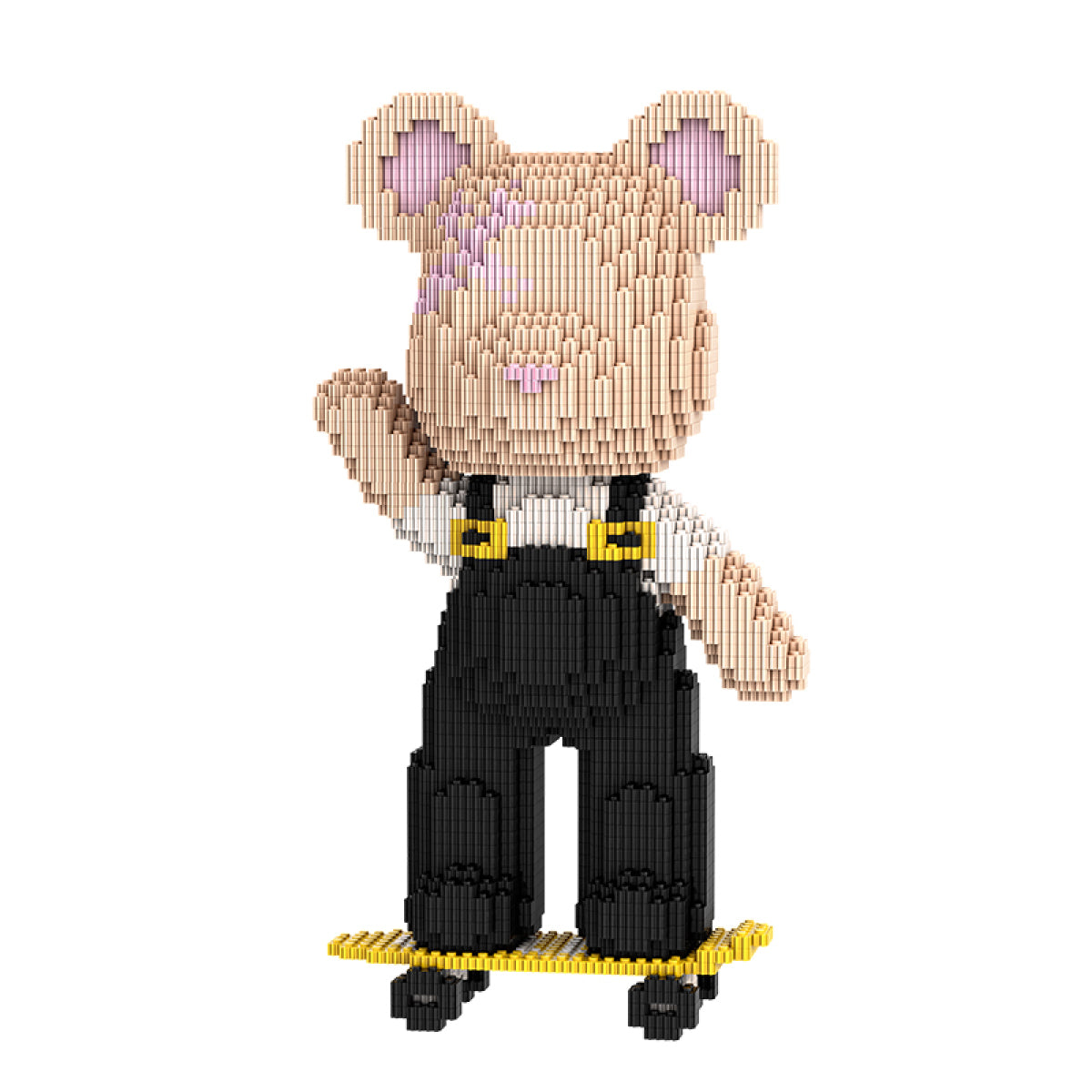 DAHONPA Skateboard Bear Brick Micro Building Blocks for Adults (2715 PCS), Bear Bricks Set Creative Home & Office Decor, Gift for Adults and Kids