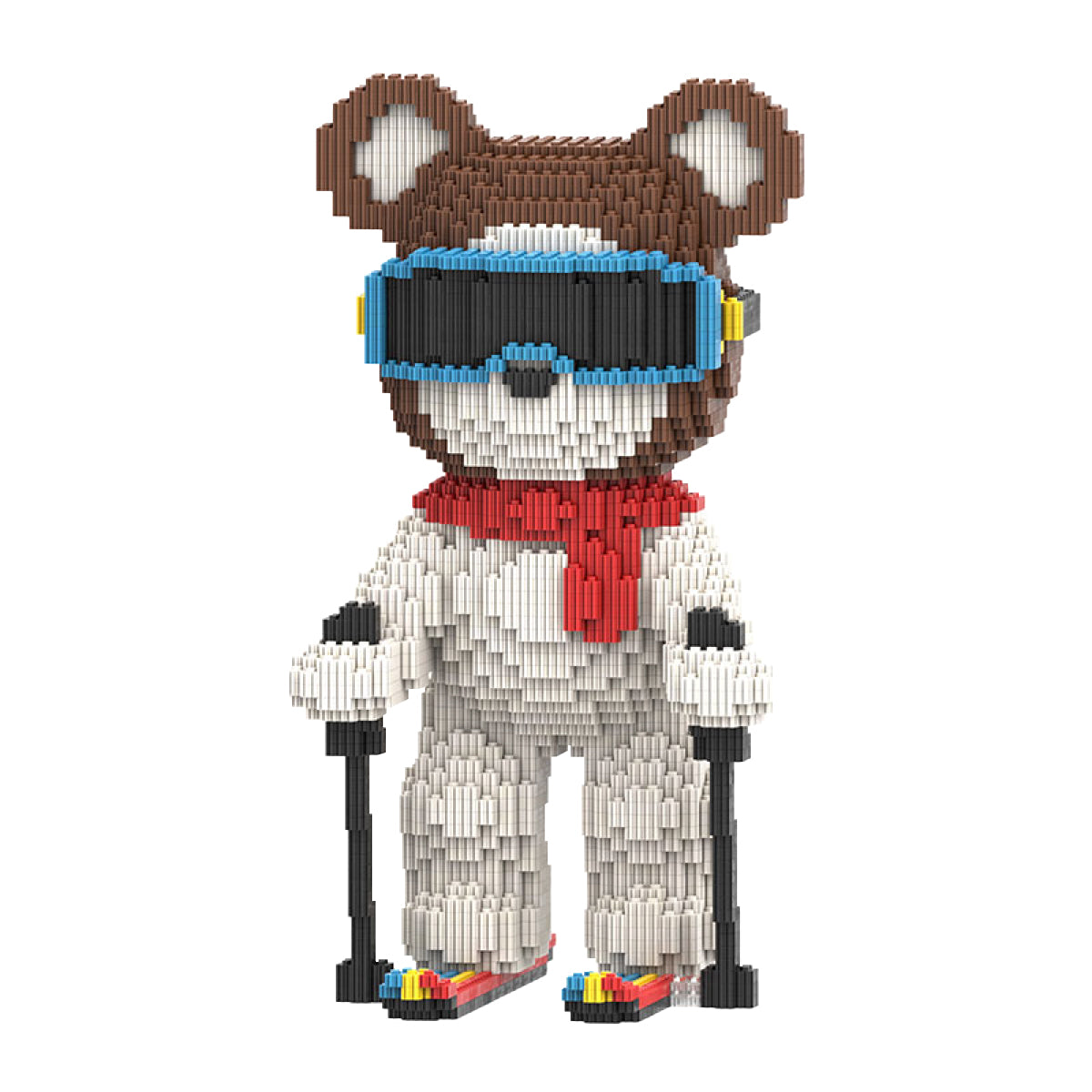 DAHONPA Skiing Bear Micro Building Blocks Set (3650 PCS) – DIY Winter Sports Bearbrick Toy for Kids & Adults