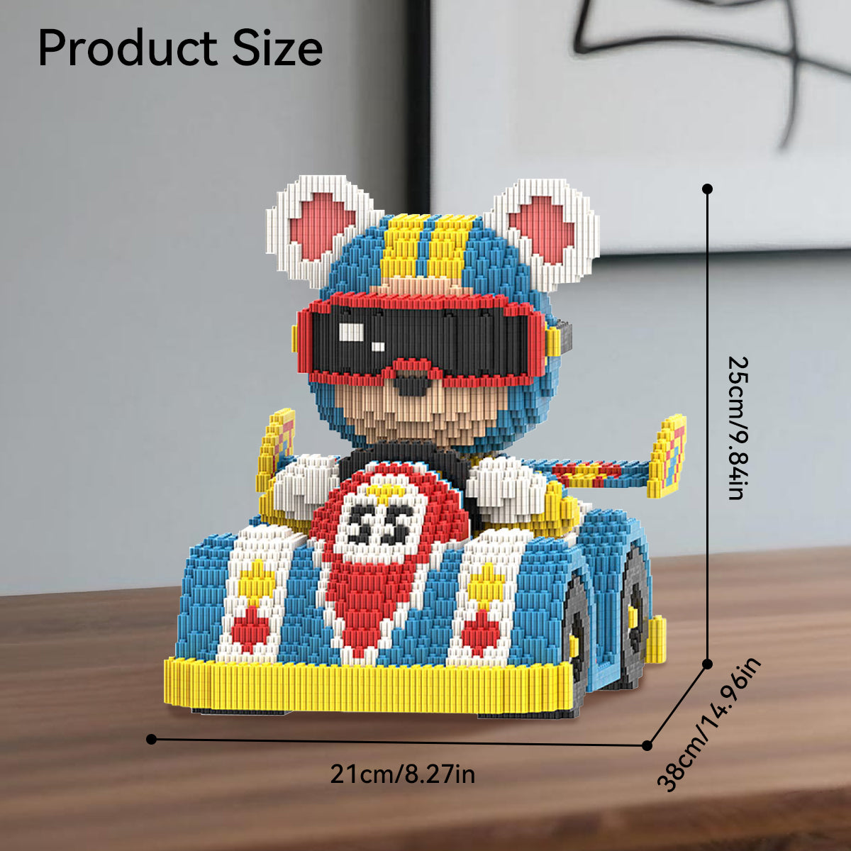 DAHONPA Racing Bear Micro Building Blocks Set (6850 PCS) – DIY Karting Bearbrick Toy for Kids & Adults