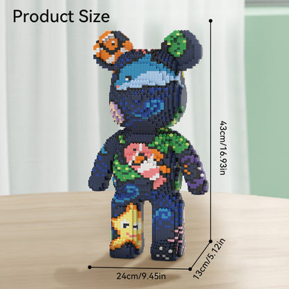 DAHONPA Animal Sea World Bear Micro Building Blocks for Adults (7000 PCS), Bear Bricks Set Creative Home & Office Decor, Collectible Display Model Gift for Adults and Kids
