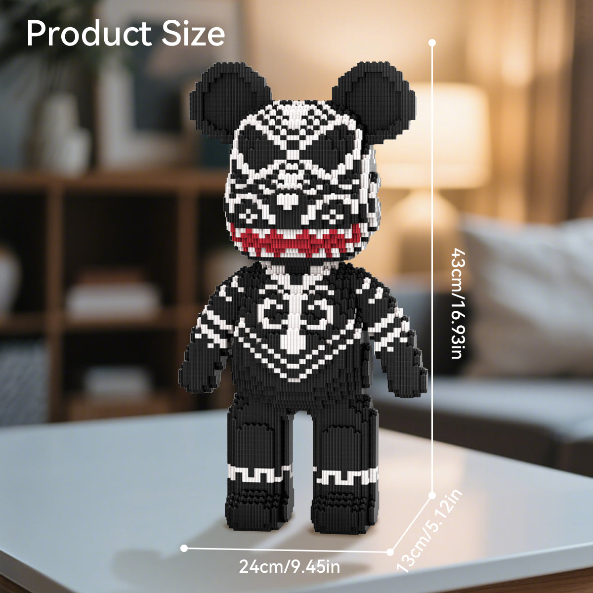 DAHONPA Dark Tribal Totem Warrior Bear Micro Building Blocks Set (6882 PCS) – DIY Cool Trendy Collectible Figurine Toy for Kids & Adults