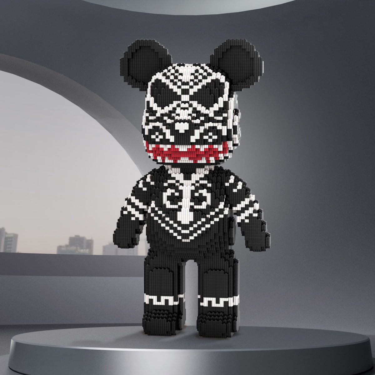 DAHONPA Dark Tribal Totem Warrior Bear Micro Building Blocks Set (6882 PCS) – DIY Cool Trendy Collectible Figurine Toy for Kids & Adults