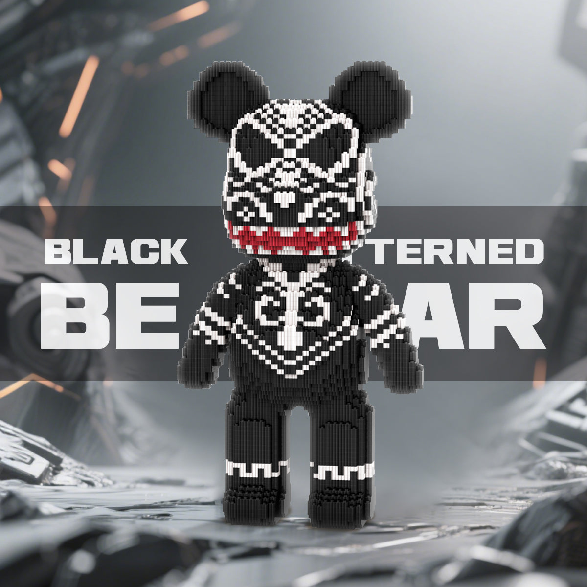 DAHONPA Dark Tribal Totem Warrior Bear Micro Building Blocks Set (6882 PCS) – DIY Cool Trendy Collectible Figurine Toy for Kids & Adults