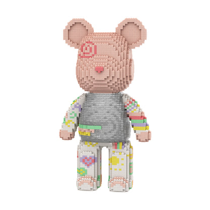DAHONPA Rainbow Fun Patchwork Bear Micro Building Blocks Set (5250 PCS) – DIY Energetic Trendy Collectible Figurine Toy for Kids & Adults