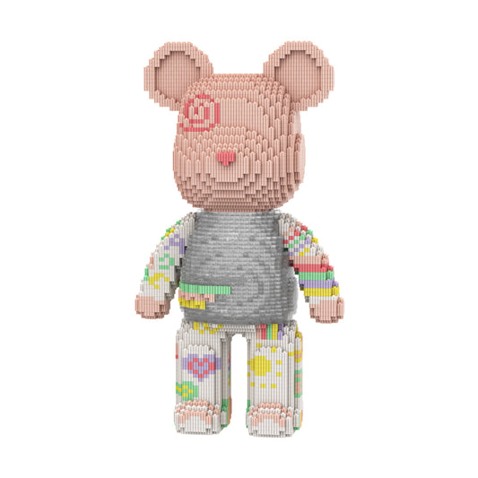 DAHONPA Rainbow Fun Patchwork Bear Micro Building Blocks Set (5250 PCS) – DIY Energetic Trendy Collectible Figurine Toy for Kids & Adults