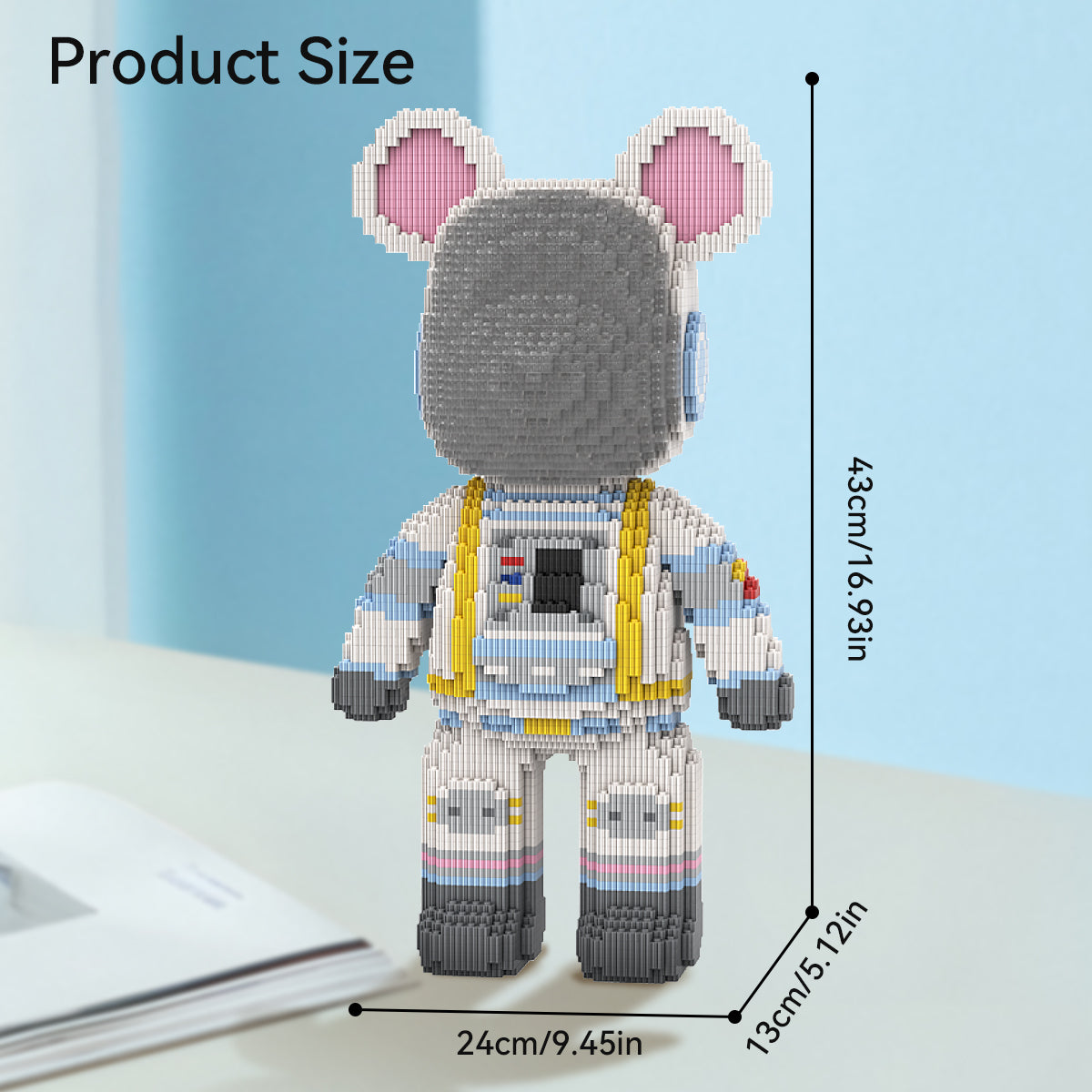 DAHONPA Animal Astronaut Bear Micro Building Blocks for Adults (5100 PCS), Bear Bricks Set Creative Home & Office Decor, Collectible Display Model Gift for Adults and Kids