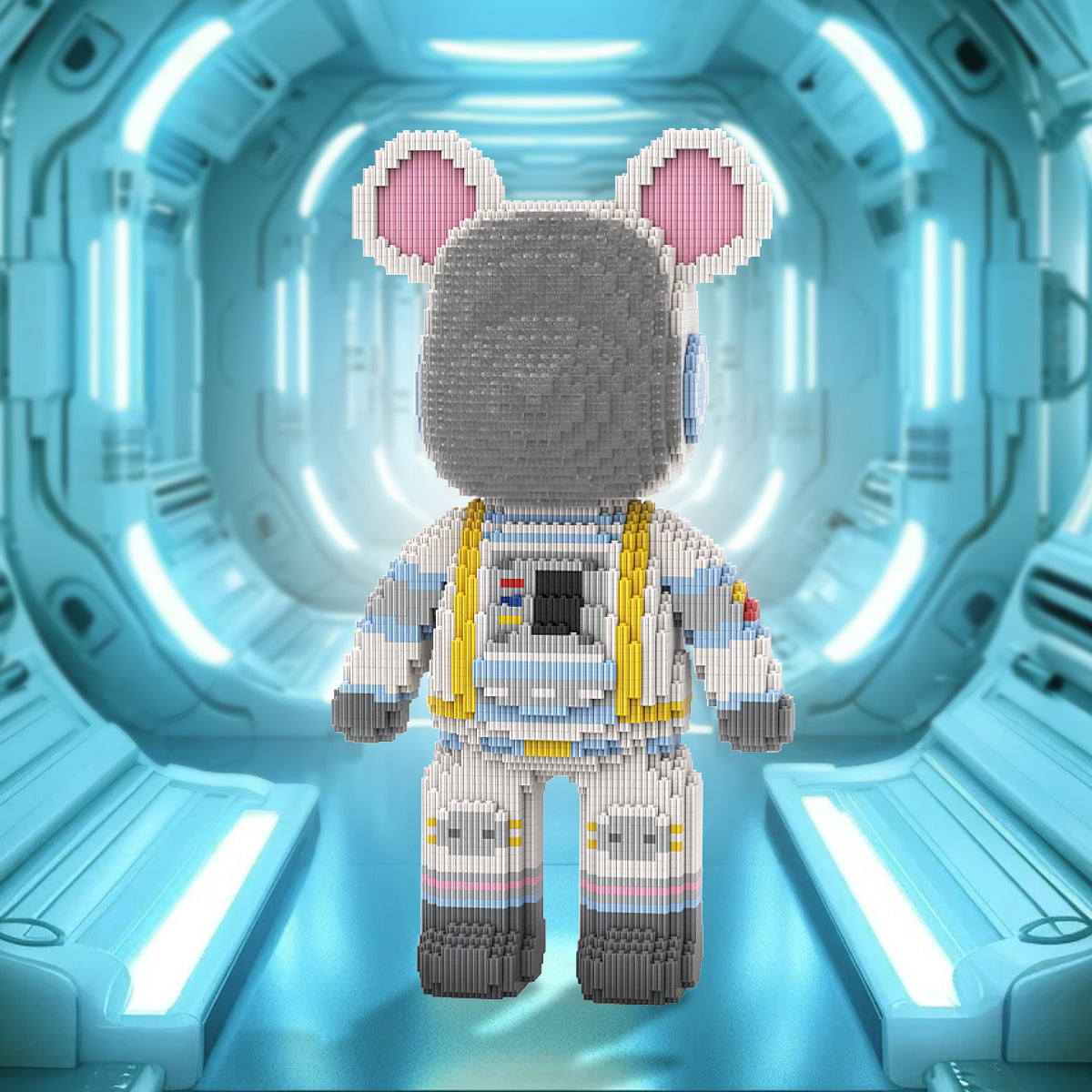 DAHONPA Animal Astronaut Bear Micro Building Blocks for Adults (5100 PCS), Bear Bricks Set Creative Home & Office Decor, Collectible Display Model Gift for Adults and Kids