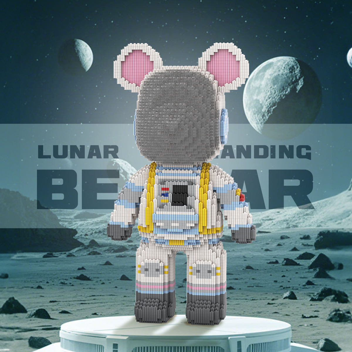 DAHONPA Animal Astronaut Bear Micro Building Blocks for Adults (5100 PCS), Bear Bricks Set Creative Home & Office Decor, Collectible Display Model Gift for Adults and Kids
