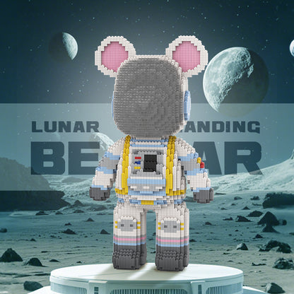 DAHONPA Animal Astronaut Bear Micro Building Blocks for Adults (5100 PCS), Bear Bricks Set Creative Home & Office Decor, Collectible Display Model Gift for Adults and Kids