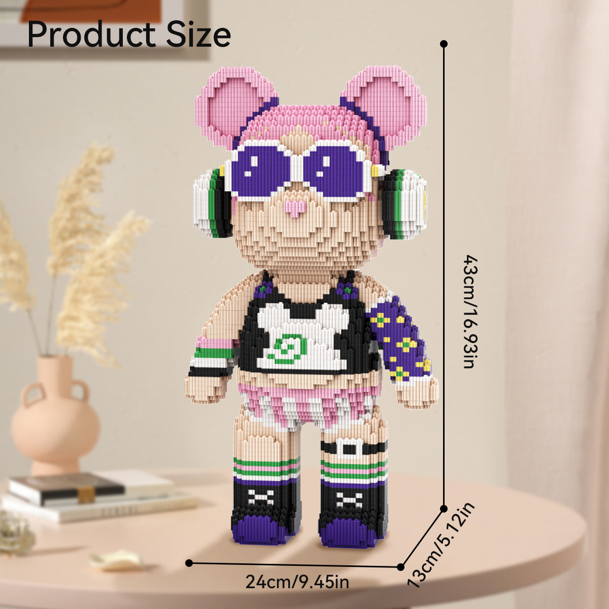 DAHONPA Animal Rock-in-Roll Bear Micro Building Blocks for Adults (7104 PCS), Bear Bricks Set Creative Home & Office Decor, Gift for Adults and Kids