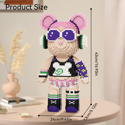 DAHONPA Animal Rock-in-Roll Bear Micro Building Blocks for Adults (7104 PCS), Bear Bricks Set Creative Home & Office Decor, Gift for Adults and Kids