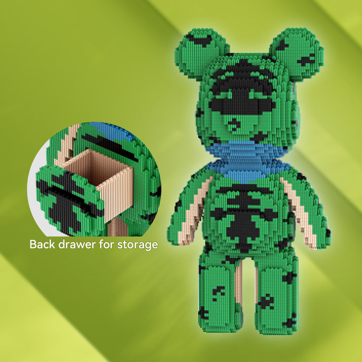 DAHONPA Cute Frog Hood Bear Micro Building Blocks Set (5650 PCS) – DIY Healing-style Trendy Bear Figurine Toy for Kids & Adults