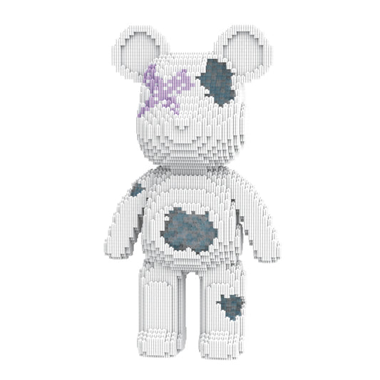 DAHONPA Ice Blue Hole Bear Micro Building Blocks Set (5100 PCS) – DIY Minimalist Trendy Collectible Figurine Toy for Kids & Adults