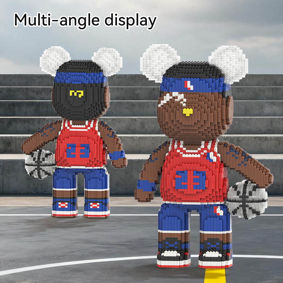 DAHONPA Basketball Player Bear Micro Building Blocks Set (5150 PCS) – DIY Sports Trendy Collectible Figurine for Kids & Adults