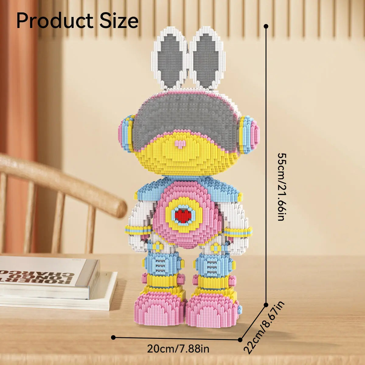 DAHONPA Pink Interstellar Girl Rabbit Micro Building Blocks Set (8800 Pieces), Contrast Color Design, Decoration Present for Lovers Men & Women DAHONPA