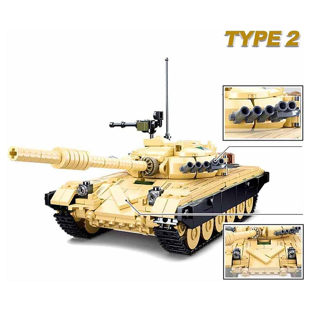 DAHONPA T-72B3 Main Battle Tank Building Blocks Set | Military Tank Model Kit for Adults