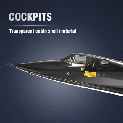 Transparent cockpit cabin shell material details on the DAHONPA SR71 Building Blocks model