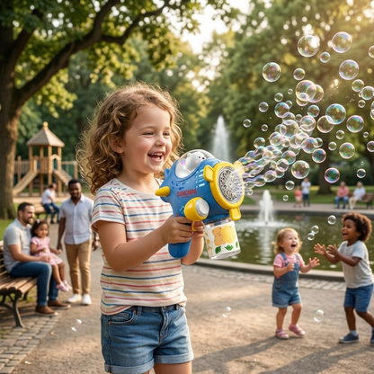 DAHONPA Astronaut Bear Bubble Gun for Kids - Automatic Bubble Blower for Outdoor Fun & Party Toys