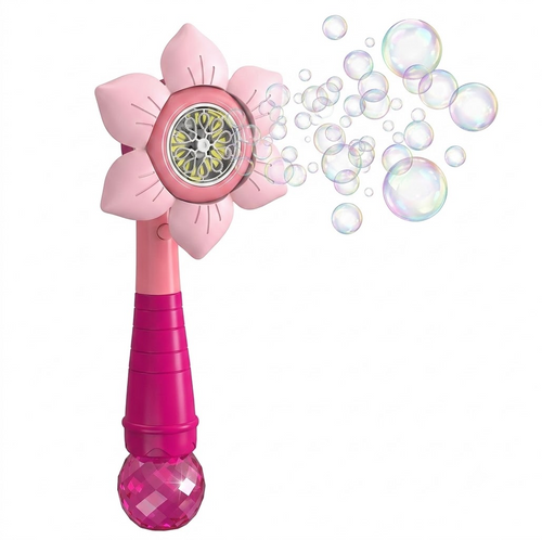 DAHONPA Automatic Flower Bubble Wand - Magical LED Bubble Blower Toy for Outdoor Summer Fun