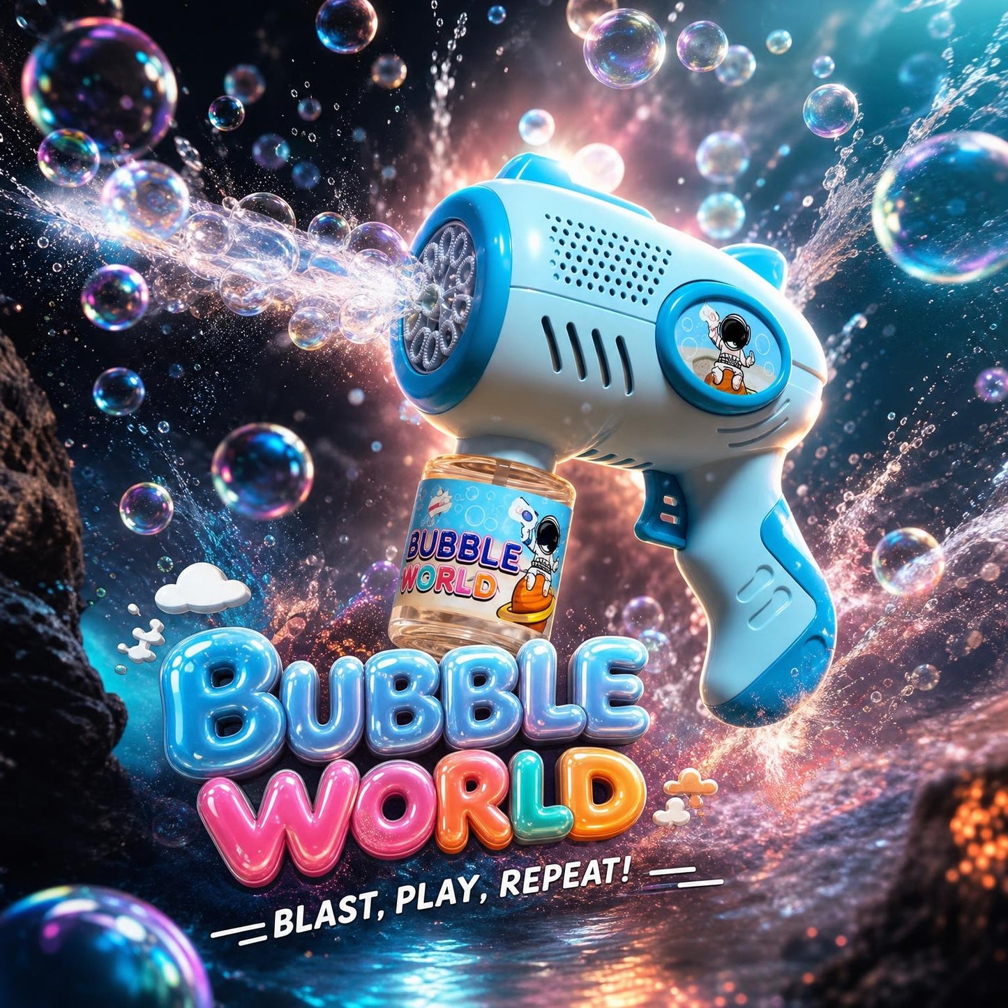 DAHONPA Ignite Your Child's Imagination with the Space Adventure Bubble Gun!
