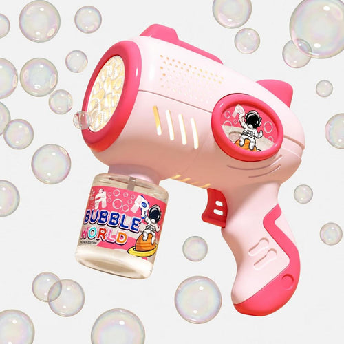 Dahonpa Astronaut Bubble Gun for Kids - Automatic Bubble Machine with LED Lights - Fun Outdoor Summer Toy