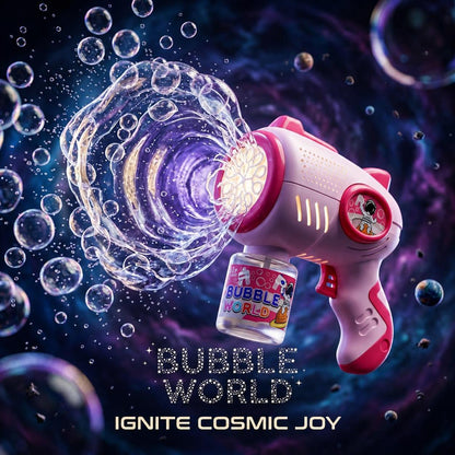 Dahonpa Astronaut Bubble Gun for Kids - Automatic Bubble Machine with LED Lights - Fun Outdoor Summer Toy