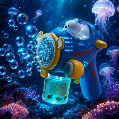 DAHONPA Astronaut Bear Bubble Gun for Kids - Automatic Bubble Blower for Outdoor Fun & Party Toys
