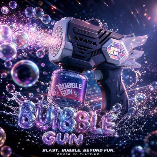 DAHONPA Futuristic Space-Themed Bubble Gun – Rechargeable Automatic Bubble Blaster with Lithium Battery