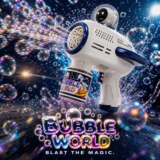 DAHONPA Astronaut Spaceship Bubble Gun - Automatic Bubble Maker Machine for Kids Summer Outdoor Play