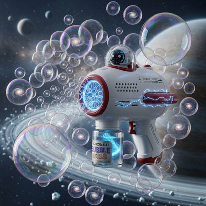 DAHONPA Space Adventure Astronaut Bubble Gun – Automatic Bubble Maker Machine for Kids & Outdoor Parties